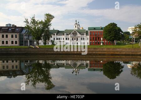 Paesaggio urbano, Street Zybitskaya. La Bielorussia Minsk Foto Stock