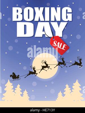 Vettore di vintage Boxing Day design Illustrazione Vettoriale