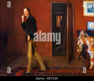 Robert Louis Stevenson e sua moglie da John Singer Sargent, olio su tela, 1885. Foto Stock