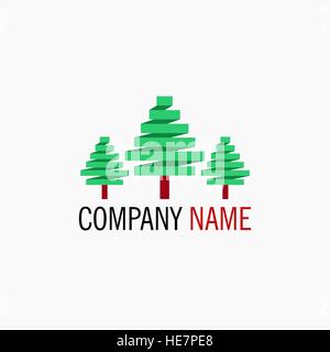 Semplice Logo ad albero Illustrazione Vettoriale