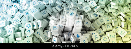 Infinito social media infinite icone 3D rendering sullo sfondo Foto Stock