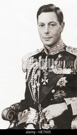 George VI, 1895 - 1952. Re del Regno Unito e signorie del Commonwealth britannico. Foto Stock