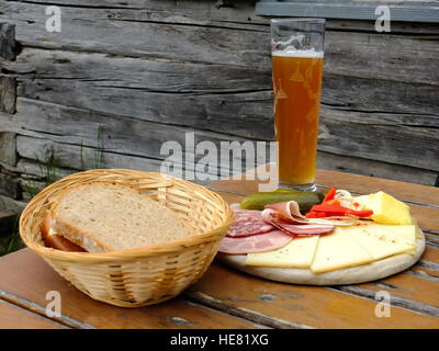 Brotzeit bavarese Foto Stock