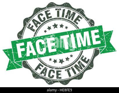 Face time stamp. segno. La guarnizione Illustrazione Vettoriale