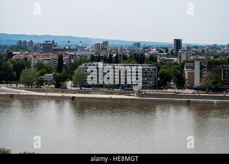 Fiume Danubio a Novi Sad Foto Stock