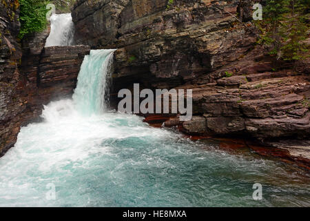 St. Mary's rientra nel Parco Nazionale di Glacier, Montana Foto Stock