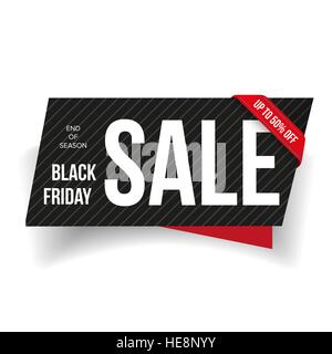 Venerdì nero vendita modello di pagina di intestazione Illustrazione Vettoriale