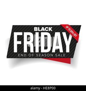Venerdì nero vendita modello di pagina di intestazione Illustrazione Vettoriale