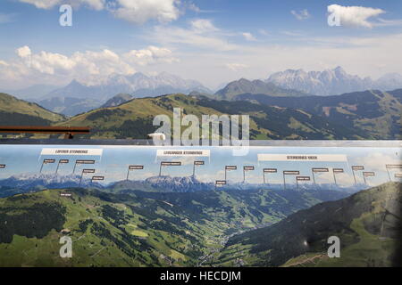 Montagne Loferer, la gamma della montagna nelle Alpi calcaree a nord, Austria Foto Stock