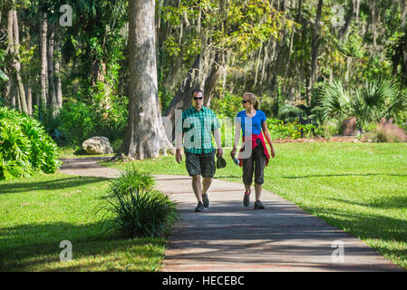 Silver Springs State Park è situato in Ocala, Florida, ed è sede di una delle più grandi sorgenti di acqua dolce nel mondo. Foto Stock