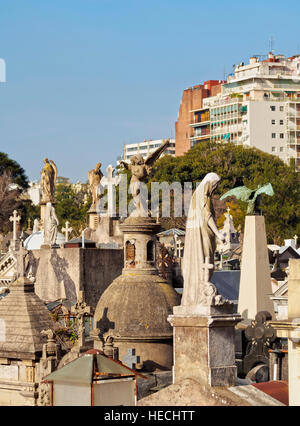 Argentina, Provincia di Buenos Aires, la città di Buenos Aires, vista in elevazione del La Recoleta cimitero. Foto Stock