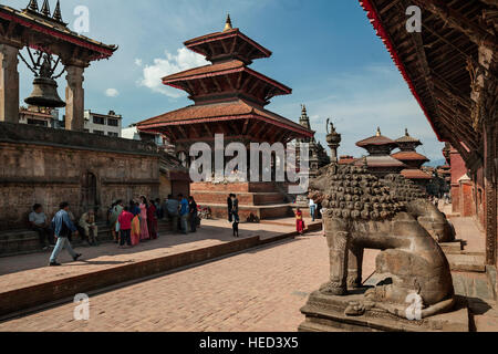 Edifici storici di Durbar Square nella città di Kathmandu in Nepal. (Prima del terremoto 2015) Foto Stock