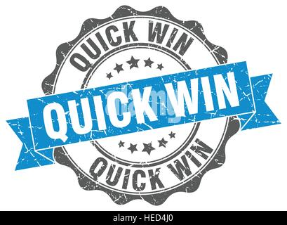 Quick win timbro. segno. La guarnizione Illustrazione Vettoriale