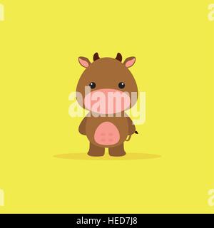 Cartoon carino mucca Illustrazione Vettoriale