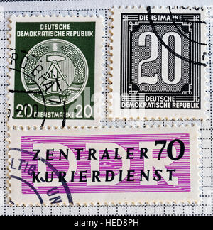 Tedesco orientale (DDR) francobolli Foto Stock