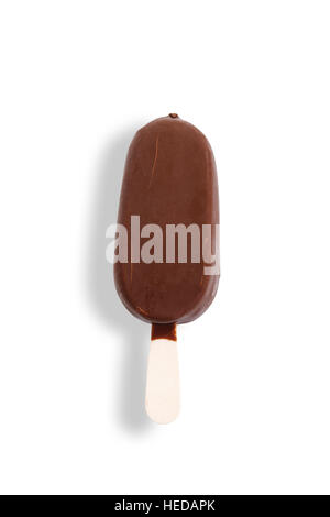 Per lecca-lecca di ghiaccio, ghiaccio pop, ricoperta di cioccolato gelato alla vaniglia Foto Stock