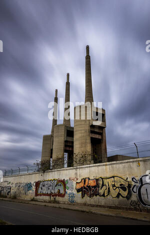 Sant Adrià de Besòs power plant in Barcellona, Spagna Foto Stock