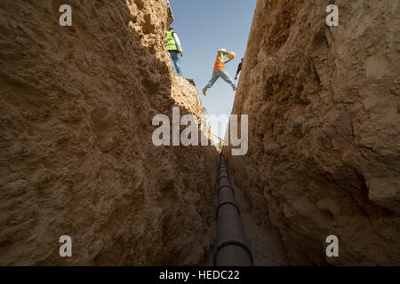 Urbano di costruzione al galleggiamento in Zarqa, Giordania. Foto Stock