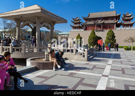 Padiglione Yuhuangge dell'Imperatore di Giada, Yinchuan, Ningxia, Cina Foto Stock