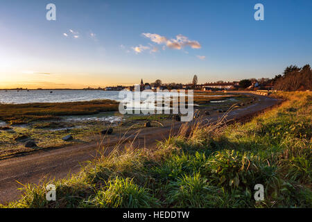 Un inverno di pomeriggio a Bosham Foto Stock