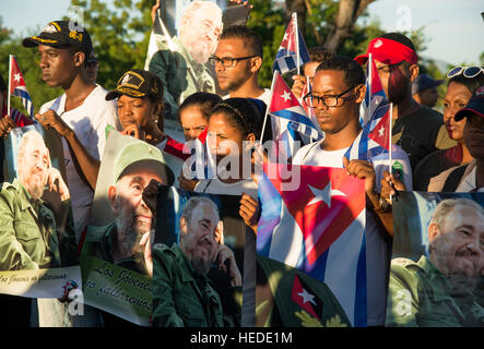 Fidel Castro funerali Foto Stock