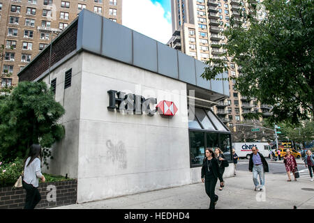 Un HSBC posizione di vendita al dettaglio in Manhattan. Foto Stock