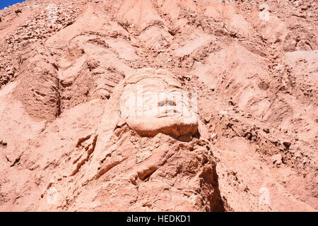 Paesaggio della scultura umana nel deserto di Atacama Cile Foto Stock