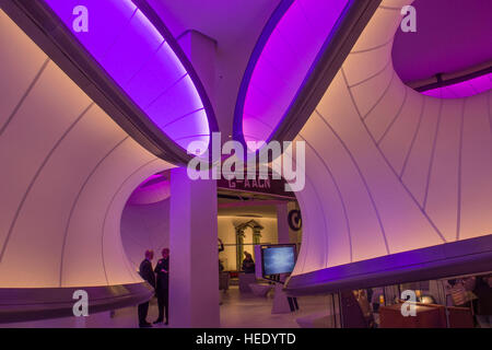 Museo della Scienza di Londra, Regno Unito. Il 7 dicembre 2016. Matematica Il Winton Galleria, premere Anteprima, progettato da Zaha Hadid Architects Foto Stock