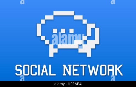 La comunicazione del parlato il concetto di bolla Foto Stock