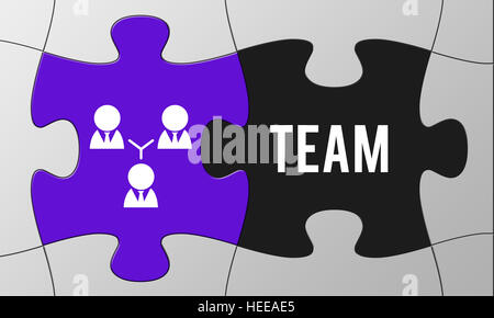 La creazione di un Team Collaboration Partenrship concetto di cooperazione Foto Stock