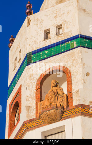 L'architettura coloniale spagnola, Tetouan, Marocco Foto Stock