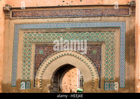 Bab El Khemis Gate, Meknes, Marocco Foto Stock