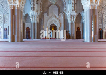 Moschea di Hassan II interno, Casablanca, Marocco Foto Stock