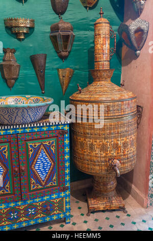 Metal Works shop, Fes, Marocco Foto Stock