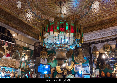 Metal Works shop, Fes, Marocco Foto Stock