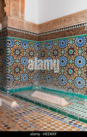 Tombe Saadid (XVI secolo), Marrakech, Marocco Foto Stock