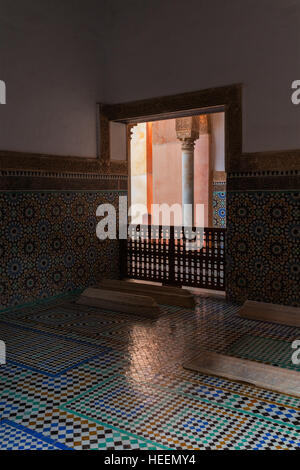 Tombe Saadid (XVI secolo), Marrakech, Marocco Foto Stock