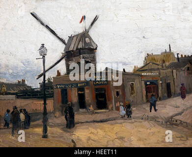 Moulin de la Galette, di Vincent van Gogh, 1886, Kroller-Muller Museum, Hoge Veluwe National Park, Otterlo, Paesi Bassi, Europa Foto Stock