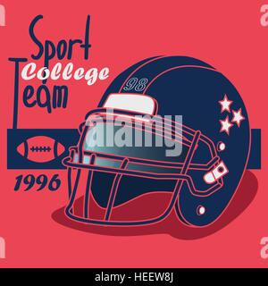 Football americano e rugby poster di gioco. Illustrazione Vettoriale