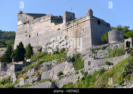 Castello Doria a Porto Venere in Italia Foto Stock