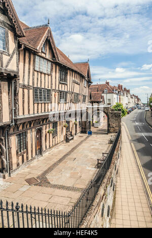 Lord Leycester Hospital in Warwick medievale città della contea del Warwickshire, Inghilterra. Foto Stock