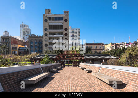 San Francisco, California, Stati Uniti d'America - 30 Ottobre 2015 : grattacieli vista dal ponte pedonale di piazza Portmouth Foto Stock