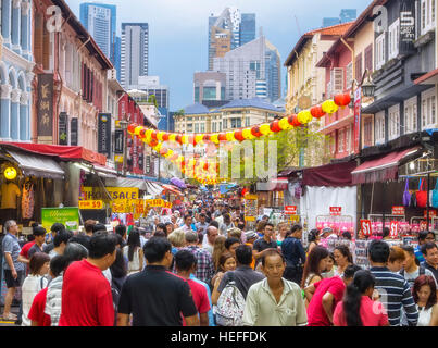 Bancarelle e botteghe in Chinatown, Singapore Foto Stock