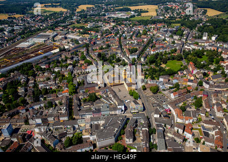 Vista aerea, il centro della città con il municipio, Witten, distretto della Ruhr, Nord Reno-Westfalia, Germania Foto Stock