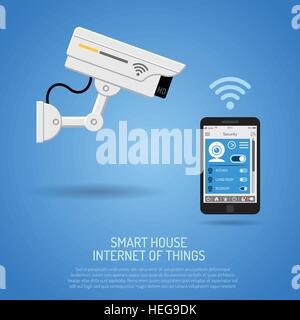 Smart House e internet delle cose Illustrazione Vettoriale