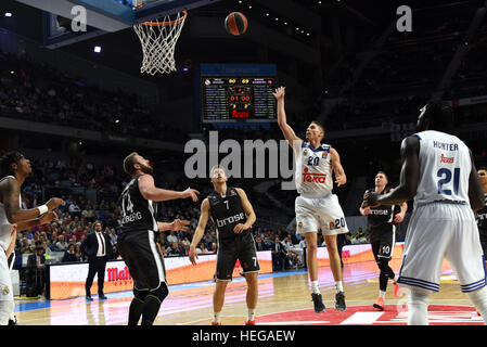 Madrid, Spagna. Xx Dec, 2016. Real Carroll germogli durante l'Eurolega di basket match tra il Real Madrid e Brose Bamberg. © Jorge Sanz/Pacific Press/Alamy Live News Foto Stock