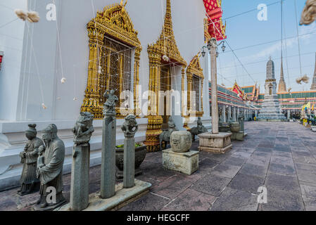 Tempio interno dettagli Wat Pho tempio di Bangkok in Thailandia Foto Stock