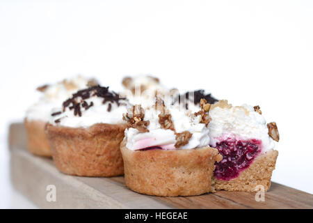 Yogurt e lampone tortine Foto Stock