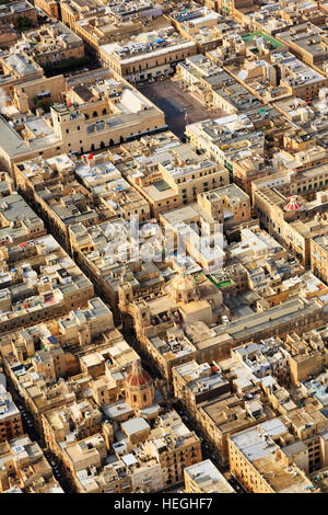 Vedute aeree di Floriana, Valletta, Malta Foto Stock