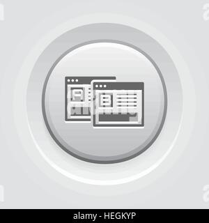 A-B test icona. Affari e finanza. Illustrazione isolato. Due pagine web per il test di una b variazioni. Pulsante grigio Design. Illustrazione Vettoriale